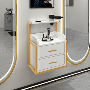 Armoire en métal doré moderne Z pour la beauté et la coiffure, pour salons de coiffure et hôtels QM - Product Image 5