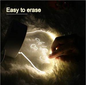 Bricolage LED 3d Creatives Pen Rewrit Luminous Blank Led Note Board Acrylique Moderne USB Recharge Rewrirable Night Light - Product Image 4