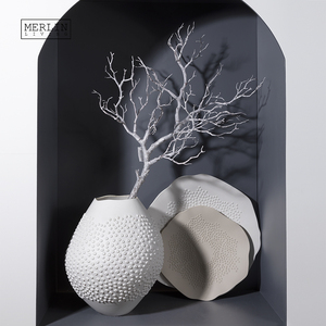 Vaso di fiori in ceramica da vivere a Merlin vaso con texture opaca piccola goccia di pioggia fantasia arte creativa decorazione per la casa per vaso nordico - Product Image 6