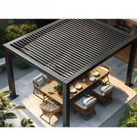 Gazebo de jardin moderne en aluminium et pergola imperméable pour l'aménagement paysager résidentiel et commercial