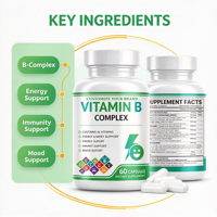 Capsules de Vitamine B Complex OEM ODM avec B3 B5 B6 B7 B12 P-5-P pour la Santé Immunitaire des Adolescents