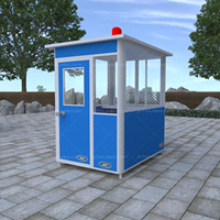 Cabine de sécurité préfabriquée personnalisée pour parking mobile, en panneaux composites, abri de garde en aluminium