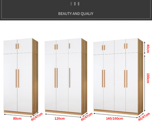Super Oferta: Armario de 4 <span class=keywords><strong>Puertas</strong></span> para Almacenamiento y Organización Fáciles, Armario Futón, Armario para Abrigos de Madera Maciza - Product Image 4