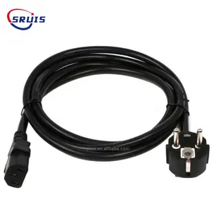 sruis high quality 2 pin ac europe power plug cable wholesale eu ac power cord for computer