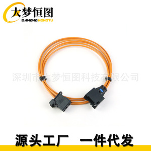 Câble à fibres optiques DAMENGHONGTU, connecteur E2000, fil orange, prise noire, multimode OM3, 1, 2, 3, 4 mètres, utilisation automobile - Product Image 3