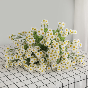 Flor de margaritas de seda Artificial para decoración del hogar, flor de Manzanilla de imitación, color rojo y blanco, gran oferta, EG-S041 - Product Image 1