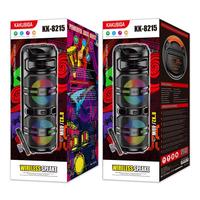 KAKUSIGA Enceinte sans fil avec lumière flamme et double subwoofer de 8 pouces pour home cinéma, vente en gros usine