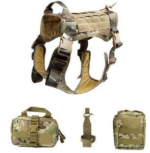 Harnais tactique réglable pour grand chien, en nylon, avec laisse de sécurité extérieure et sangle camouflage - Product Image 5