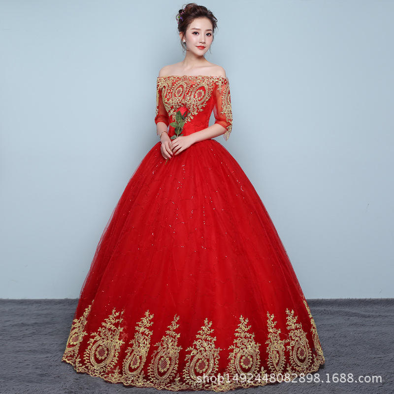 married dress red