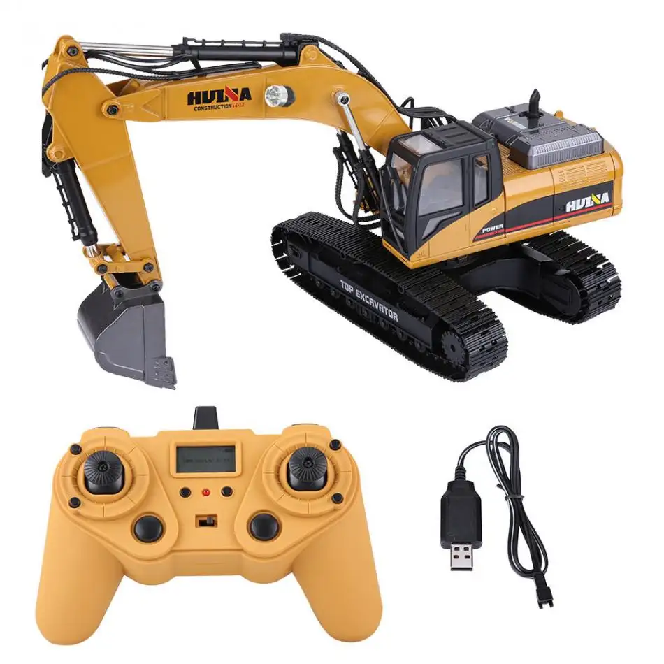 Amazon hot sale 2020 24 hour delivery 1:14 Engineer Truck Car 23 Channel Construction Autos Remote Control Excavator Truck