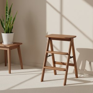 Taburete <span class=keywords><strong>de</strong></span> Bambú <span class=keywords><strong>de</strong></span> Diseño Moderno con <span class=keywords><strong>Escalera</strong></span> para Balcón, Estante para Plantas, Banco para Escalar - Product Image 3