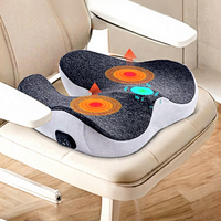 Coussin de siège chauffant 3D écologique en mousse à mémoire de forme pour soulager les maux de dos, pour voiture/bureau/sofa, masseur vibrant électrique