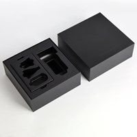 Boîte rigide à couvercle avec finition mate et insert en plastique personnalisé pour l'emballage de marques de luxe (OEM/ODM)
