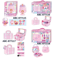 Ensemble de maquillage de jeu lavable véritable pour princesse Kit de maquillage pour enfants pour filles Ensemble de maquillage avec sac