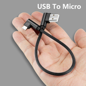 Câble USB vers Type C en forme de L à 90 degrés, <span class=keywords><strong>court</strong></span>, 30 cm, 3A, charge rapide, mini USB C portable pour téléphone portable, tablette - Product Image 6