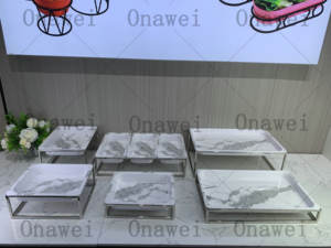Onawei Équipement de cafétéria HighTea Stand Banquet <span class=keywords><strong>Buffet</strong></span> Services de <span class=keywords><strong>repas</strong></span> froids Présentoir à sushi Gâteau - Product Image 6