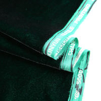 100% polyester tissu velours solide vert foncé velours tissu d'ameublement uni tissé corée soie velours tissu 5000 pour vêtement