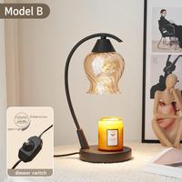 Lampu Meja Aromaterapi Lilin Elektrik Penghangat Minyak Esensial, Lampu Putih Hangat Dapat Diredupkan, Ramah Lingkungan, Berbahan Logam Mawar, Desain Elegan untuk Rumah Baru