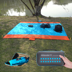 Oversize Sand Free Beach Mat Waterproof Sandproof Camping Beach Blanket Pocket Picnic Mat Portable