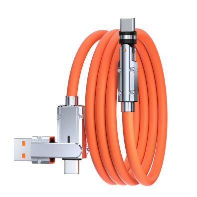 For Pure Copper USB-C to USB-A 3A Fast Charging Cable for iPhone & Android TPE Jacket Earphone Compatible