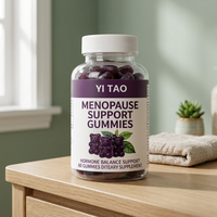 Gummies de soutien à la ménopause en marque blanche/OEM/ODM, 60 unités, complément alimentaire pour l'équilibre hormonal des femmes