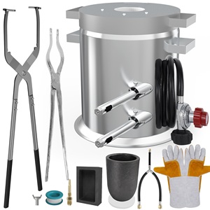 Four industriel à gaz haute température pour le traitement des métaux, grande capacité pour le traitement thermique des pièces métalliques et le recyclage des métaux ferreux - Product Image 3