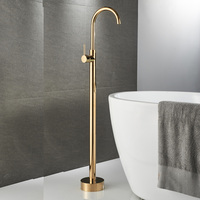 Beelee BL19000G Couleur Or Corps En Laiton Robinet pour Baignoire à fixation Au Sol Monté Au Sol Baignoire Robinet