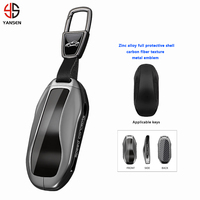 Étui de protection intelligent en alliage de zinc et fibre de carbone avec porte-clés pour clé télécommande IM Zhiji L7 LS7 L6 LS6 New MG