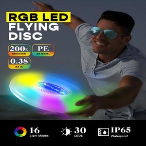 Светящийся светодиодный Фрисби 175 г: 30 RGB, 16 режимов, 4 яркости | 600 мАч с автоматическим датчиком и таймером | Спортивный подарок для мужчин/мальчиков/подростков - Product Image 2