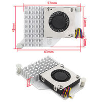 Refroidisseur actif officiel Raspberry Pi 5, accessoire original, dissipateur thermique à ailettes, ventilateur à vitesse réglable PWN, refroidissement, dissipateur thermique, radiateur