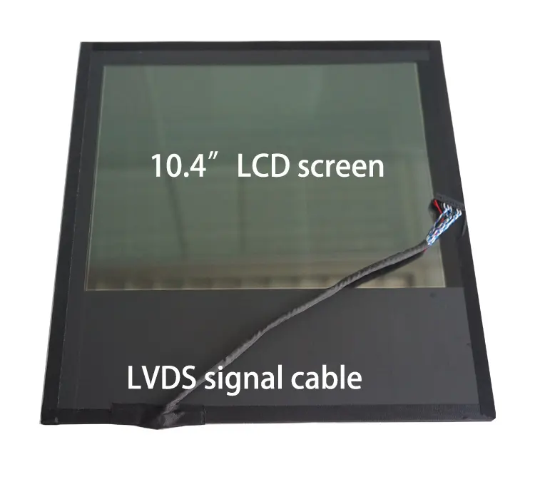 Tela LCD transparente de 10,4 polegadas com entrada HD MI para reprodução de vídeo publicitário