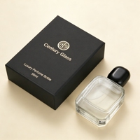 Flacon de parfum en verre de luxe unique de haute qualité, flacon de parfum vide 50 ml, flacon de parfum élégant avec boîte d'emballage