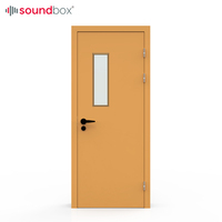 Soundbox accessoires insonorisés chêne fumé portes coupe-vent maison 3x7 pieds intérieur coulissant enregistrement porte en verre