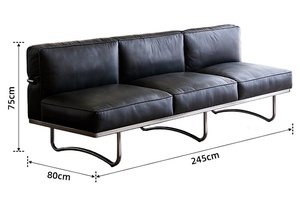 <span class=keywords><strong>Canapé</strong></span> design vintage Bauhaus LC5 <span class=keywords><strong>Le</strong></span> <span class=keywords><strong>Corbusier</strong></span>, <span class=keywords><strong>canapé</strong></span> italien minimaliste pour réception, bureau, salle de réunion, salon - Product Image 6