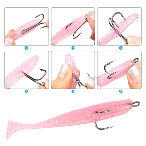#1 #2 #4 #6 Long Shank Double Hook High Carbon Steel Strong Fishing Lure Hook for Perch Pike Sea Bass Fishing - Product Image 5