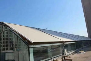 <span class=keywords><strong>Toldo</strong></span> de techo de tragaluz motorizado/techo solar <span class=keywords><strong>toldo</strong></span> de invernadero retráctil eléctrico <span class=keywords><strong>Horizontal</strong></span> personalizado - Product Image 2