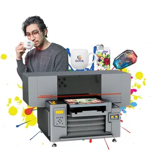 Impresora automática UV DTF de doble cabezal XP600 de gran formato, maquinaria Industrial de alta caída, máquina de impresión de maletas móviles de equipaje plano