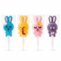 Sucettes durs aromatisées aux fruits en forme de lapin de Pâques, 12g, idéales pour la personnalisation comme cadeaux de fête