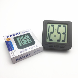 Kadio <b>Digital</b> <b>Clock</b> KD-1826 Black Square Ultra Thin <b>Desk</b> <b>Clock</b> For Student Use - Product Image 5