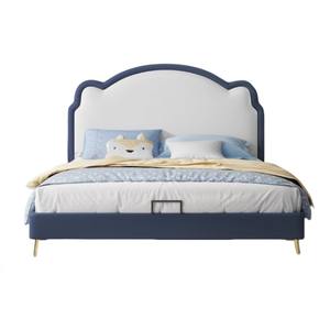 Cama infantil moderna con marco de madera maciza <span class=keywords><strong>para</strong></span> niños y <span class=keywords><strong>niñas</strong></span>, tapicería de cuero <span class=keywords><strong>para</strong></span> <span class=keywords><strong>adolescentes</strong></span> con diseño de oso de peluche de dibujos animados - Product Image 4