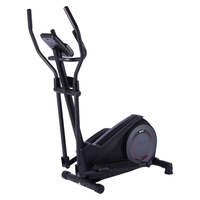 Elliptique à entraînement par courroie avec volant d'inertie de 4,5 kg, contrôle du programme LCD, fréquence cardiaque, calories, entraîneur elliptique de fitness à domicile
