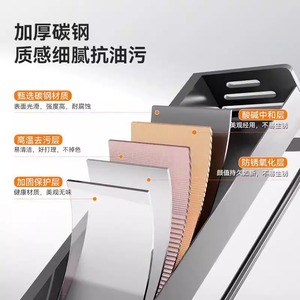 Wall Mounted Stainless Steel Kitchen Storage Rack Multi Functional Seasoning Organizer <b>Punch</b> Free Rectangle Shape - Product Image 4