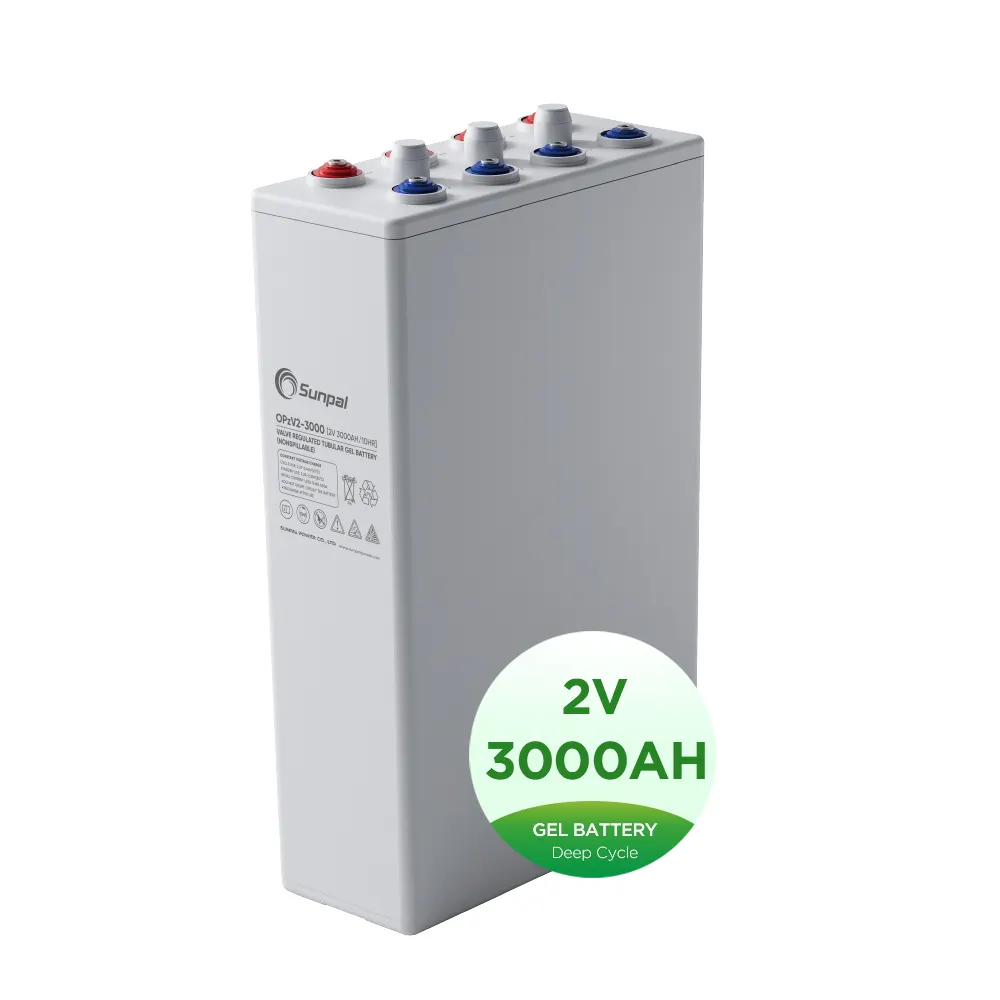उच्च गुणवत्ता वाले सीसा एसिड सौर बैटरी 2 वोल्ट 1000ah 1500ah 1500ah 3000ah ओपीव सौर जेल बैटरी