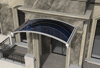 Auvent de porte semi-circulaire personnalisé de haute qualité pour les avant-toits de la maison, résistant au vent, à la pluie et aux UV.