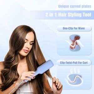 Herramienta <span class=keywords><strong>de</strong></span> Peinado 2 en 1, Rizador <span class=keywords><strong>de</strong></span> Pelo Profundo en V <span class=keywords><strong>de</strong></span> 32 mm, Rizador <span class=keywords><strong>de</strong></span> Pelo para <span class=keywords><strong>Ondas</strong></span> <span class=keywords><strong>de</strong></span> <span class=keywords><strong>Sirena</strong></span> Duraderas - Product Image 4