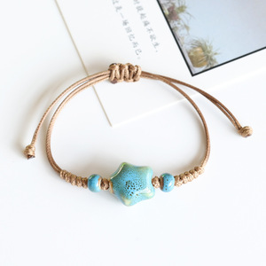 Bracelets tissés en perles de céramique de style ethnique coloré, <span class=keywords><strong>petits</strong></span> <span class=keywords><strong>bijoux</strong></span> pour couples, vente en gros d'usine - Product Image 3
