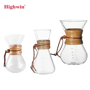 Highwin Factory Holz halter 600ml Cold Drip Kaffee Glas Kaffeekanne über Brewer gießen