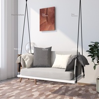 Chaise à bascule suspendue intérieure/extérieure simple, double balançoire, panier suspendu pour balcon en alliage d'aluminium, Internet rouge pour la salle à manger à la maison