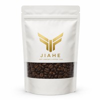 Sachets refermables personnalisés JIAHE en aluminium noir mat avec fermeture éclair, pour snacks secs, café et thé – Vente en gros