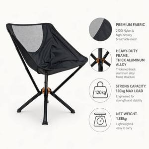 Sedia Pieghevole Ultraleggera in Alluminio con Tessuto in Nylon, Apertura Rapida, per Pesca, Spiaggia, Parco e <span class=keywords><strong>Campeggio</strong></span> - Product Image 2